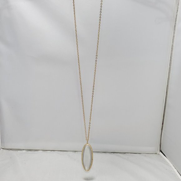 14th & Union Light Smoke Gray Colored Stone Necklace - Picture 1 of 8